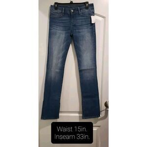 Mavi Jeans Sample New Fit Denim, Split Hem,‎ Blue Medium Wash Size 27 /33 NWT